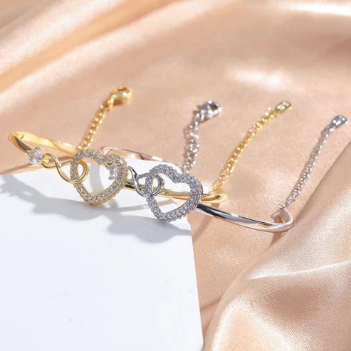 سلسلة على شكل قلب سوار نسائي أنيق - Chain  Heart Shape Bracelet Elegant Female